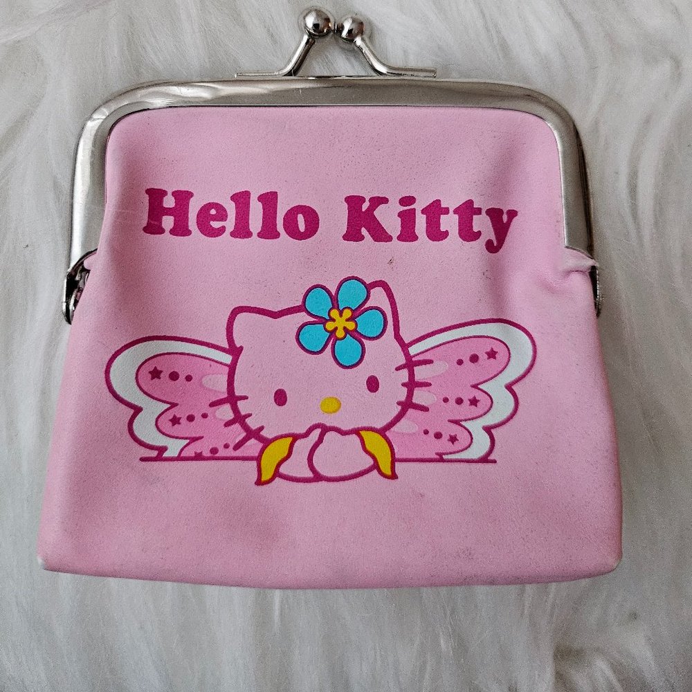 VTG 2011 Sanrio Japan Hello Kitty Angel Kisslock Coin Purse